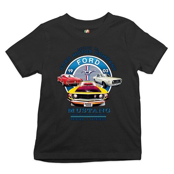 T-Shirt &quot;Mustang Powered By Ford Motor Company Boss 302&quot; Black Large