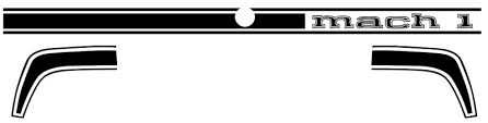 1969 Mustang Mach 1 Trunk/Boot Stripe Decal Black