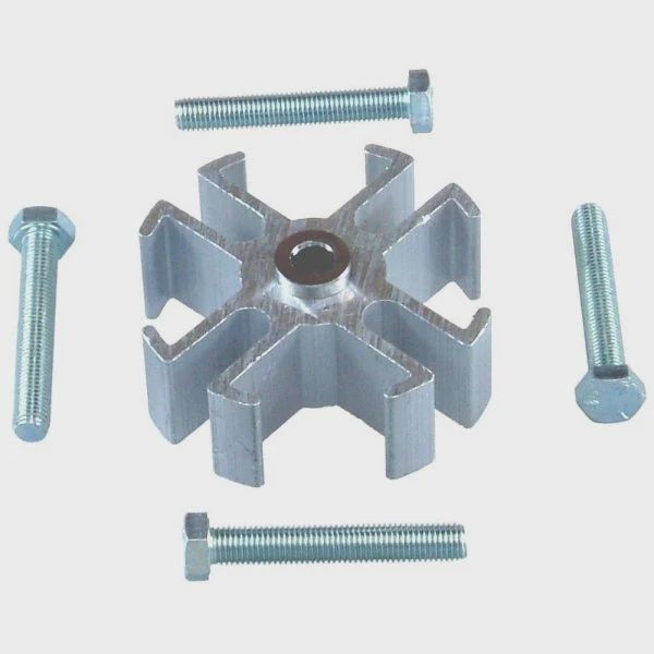 TFI Racing Aluminum Universal Fan Spacer 1" Thick 5/8" Pilot With Bolts Washers Machined