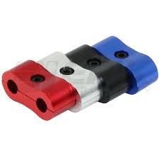 Billet Hose Separator  1/4" (6.4mm) Silver Double