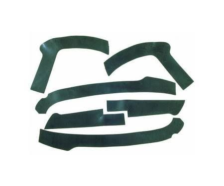 FRONT FENDER SPLASH SHIELDS 1965-66 FORD MUSTANG HARDTOP FASTBACK CONVERTIBLE AND SHELBY GT RUBBER 6-PC SET