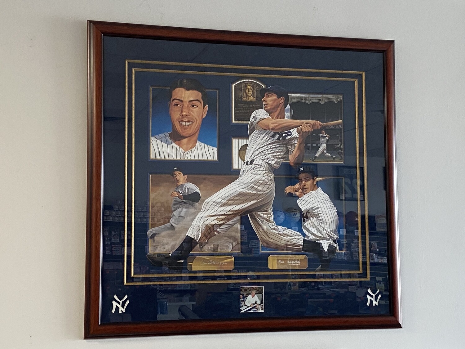 Joe DiMaggio Autographed Framed Print by Danny Day