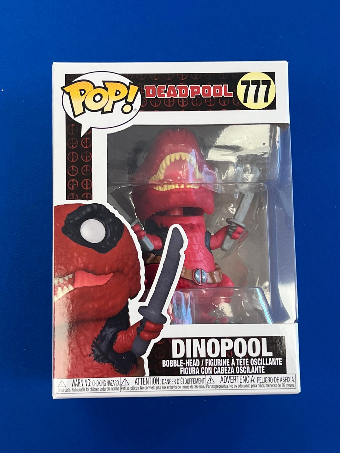 FUNKO POP 777- DINOPOOL BOBBLE-HEAD - DEADPOOL