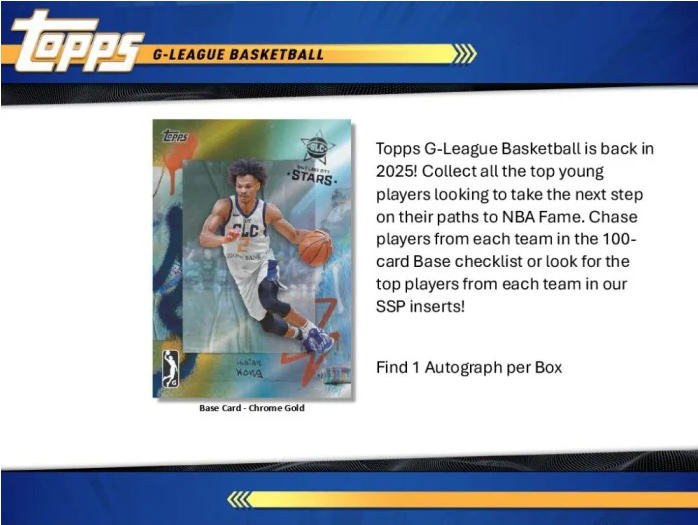 2024-25 Topps G-League Basketball Hobby 20-Box Case (Presell) 6/19/25