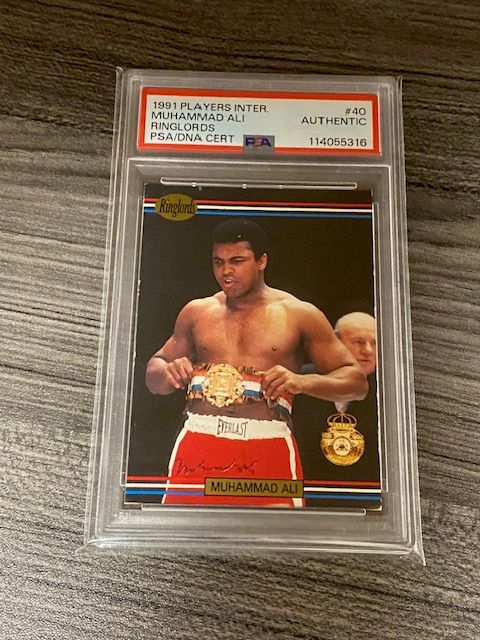 Mahammad Ali Signed 1991 Players International Ring Lords #40 PSA/DNA