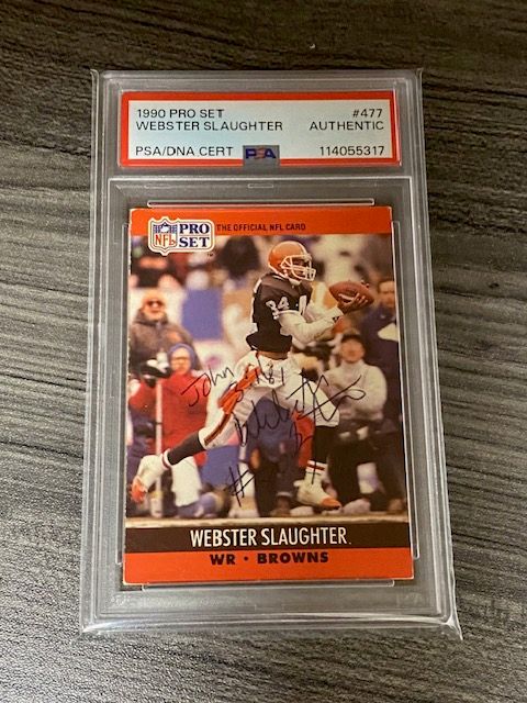 Webster Slaughter Signed 1990 Pro Set #477 PSA/DNA