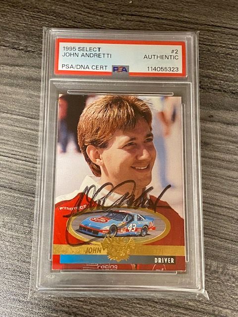 John Andretti Signed 1995 Select Racing #2 NASCAR PSA/DNA