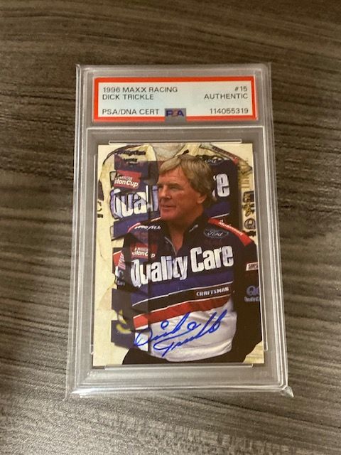 Dick Trickle Signed 1996 Maxx Racing #15 NASCAR PSA/DNA