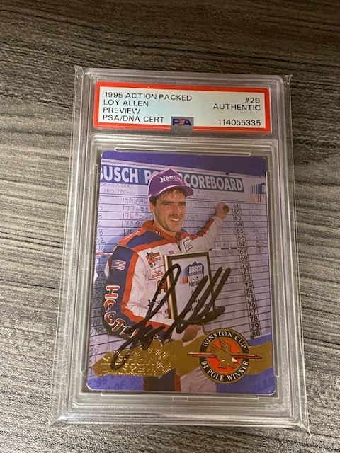 Loy Allen Signed 1995 Action Packed Racing #29 NASCAR PSA/DNA