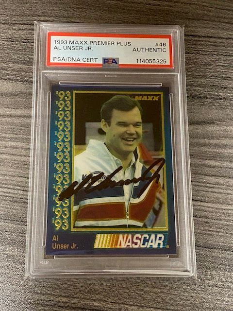 Al Unser Jr. Signed 1993 Maxx Premier Plus Racing #46 NASCAR PSA/DNA