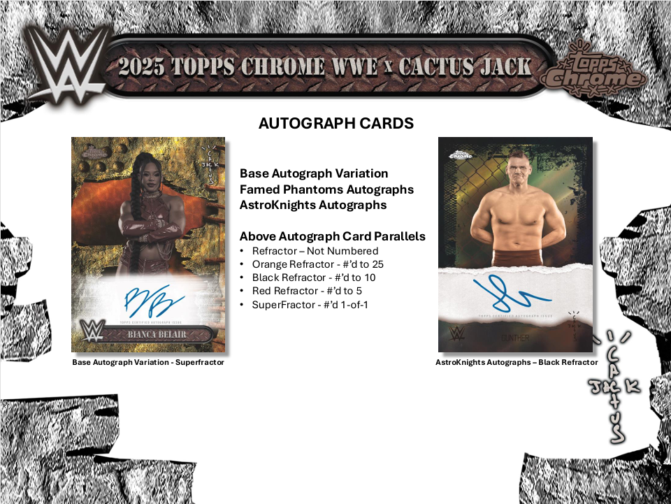 2025 Topps Chrome WWE x Cactus Jack Hobby Box