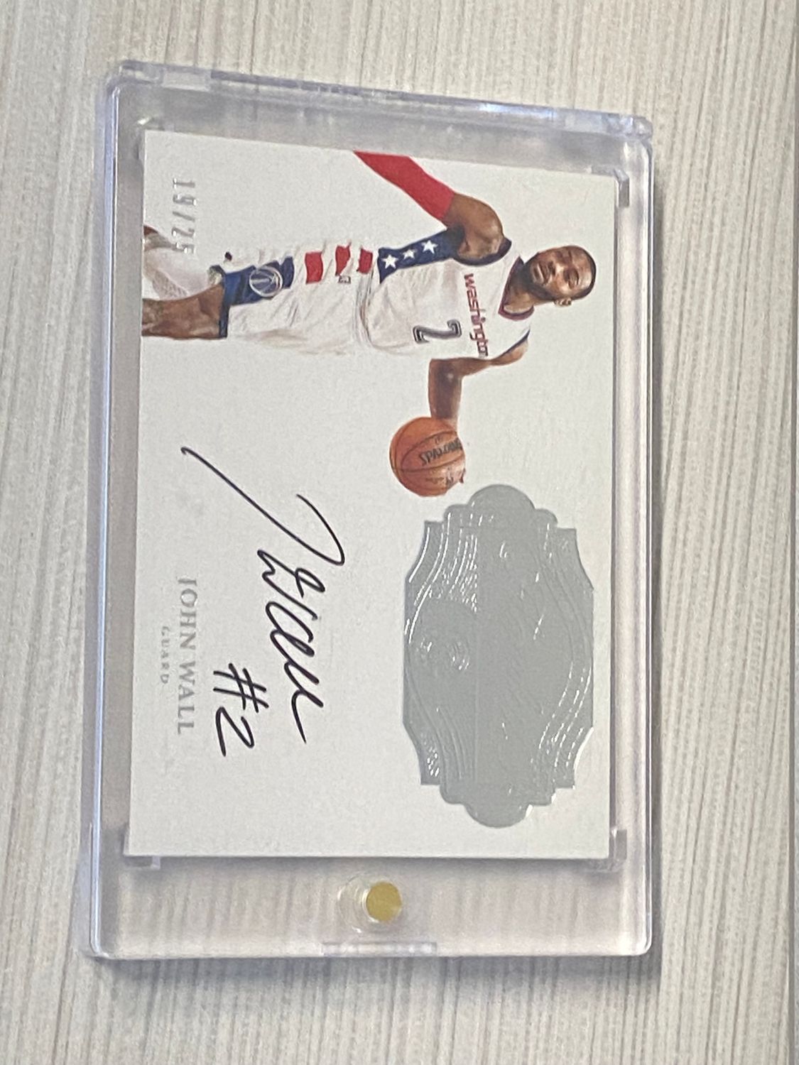 John Wall 2017-18 Panini National Treasures Auto #19/25 NBA Card