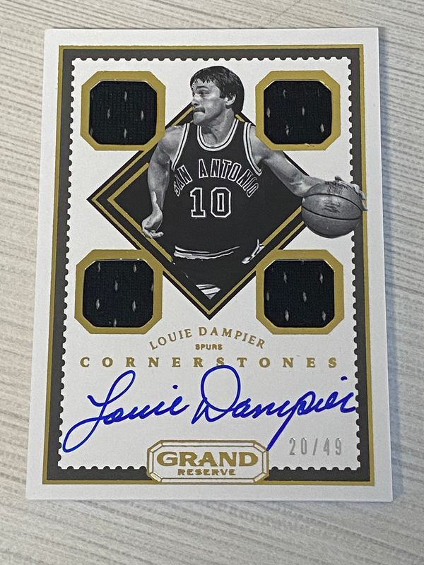 2016-17 Grand Reserve Louie Dampier Cornerstones Auto Jersey /49 - Spurs