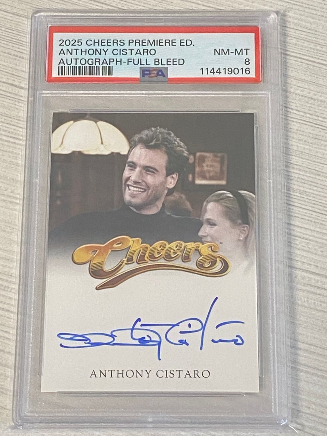 2025 Cheers Premiere Edition Anthony Cistaro Autograph Full Bleed PSA 8 NM-MT