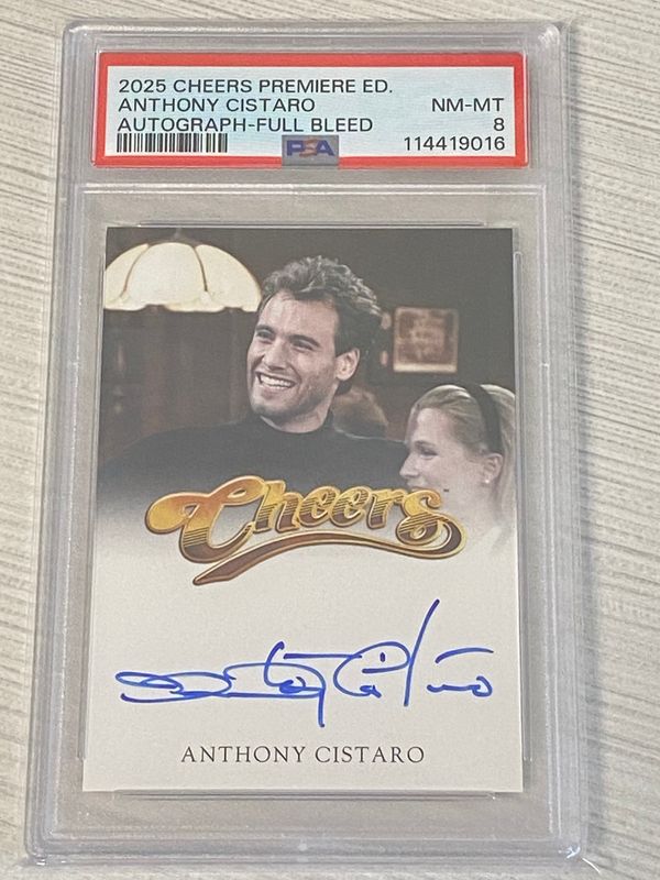 2025 Cheers Premiere Edition Anthony Cistaro Autograph Full Bleed PSA 8 NM-MT