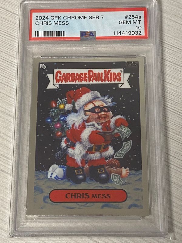 2024 Garbage Pail Kids GPK Chrome Series 7 #254a Chris Mess PSA GEM MT 10 Mint