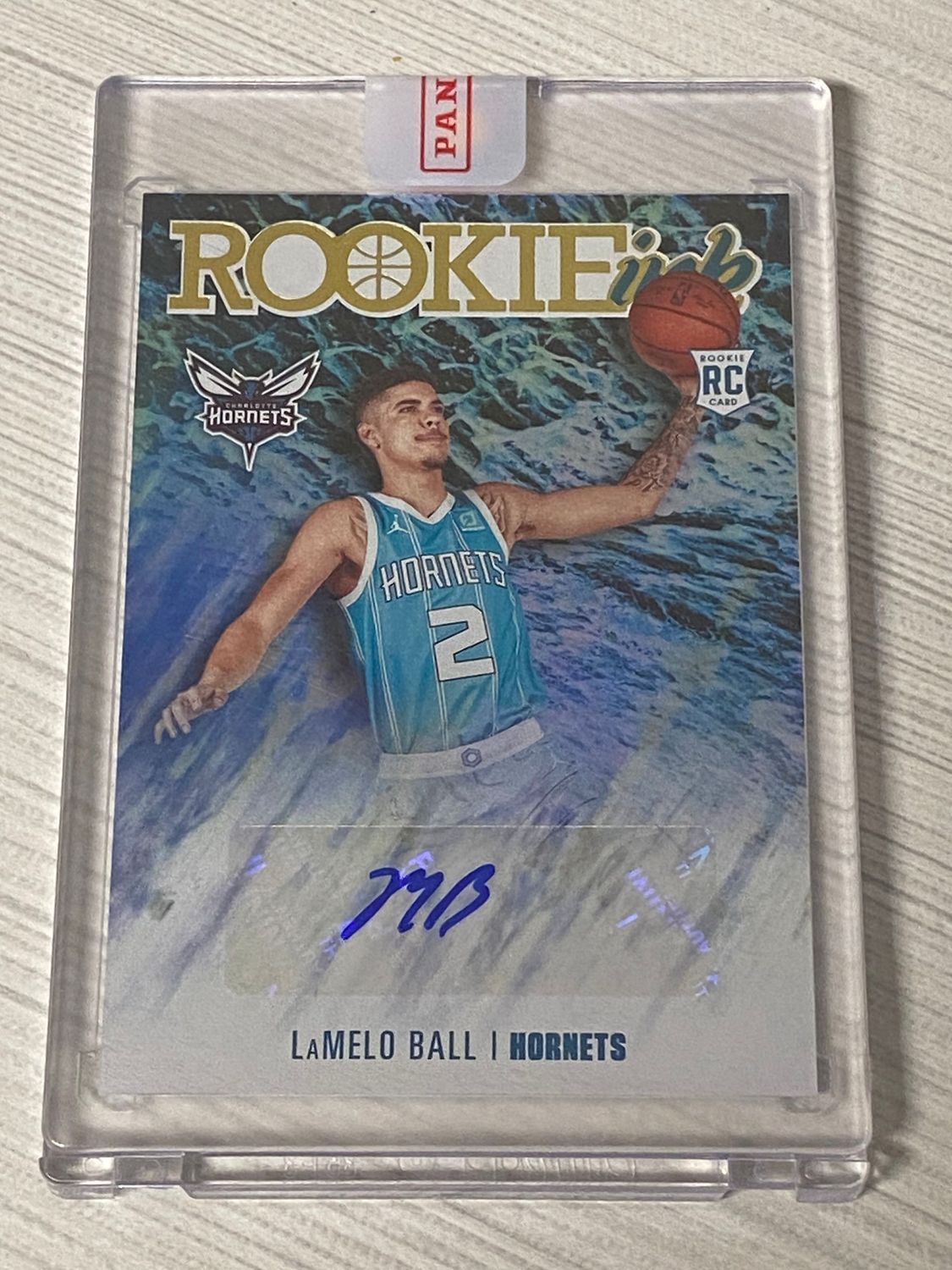 2020 Panini LaMelo Ball Rookie Ink Autograph #2 Charlotte Hornets RC NBA