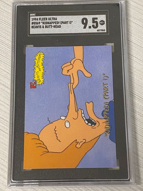 1994 Fleer Ultra Beavis & Butt-Head #0569 'Kidnapped!' Graded 9.5 Mint+