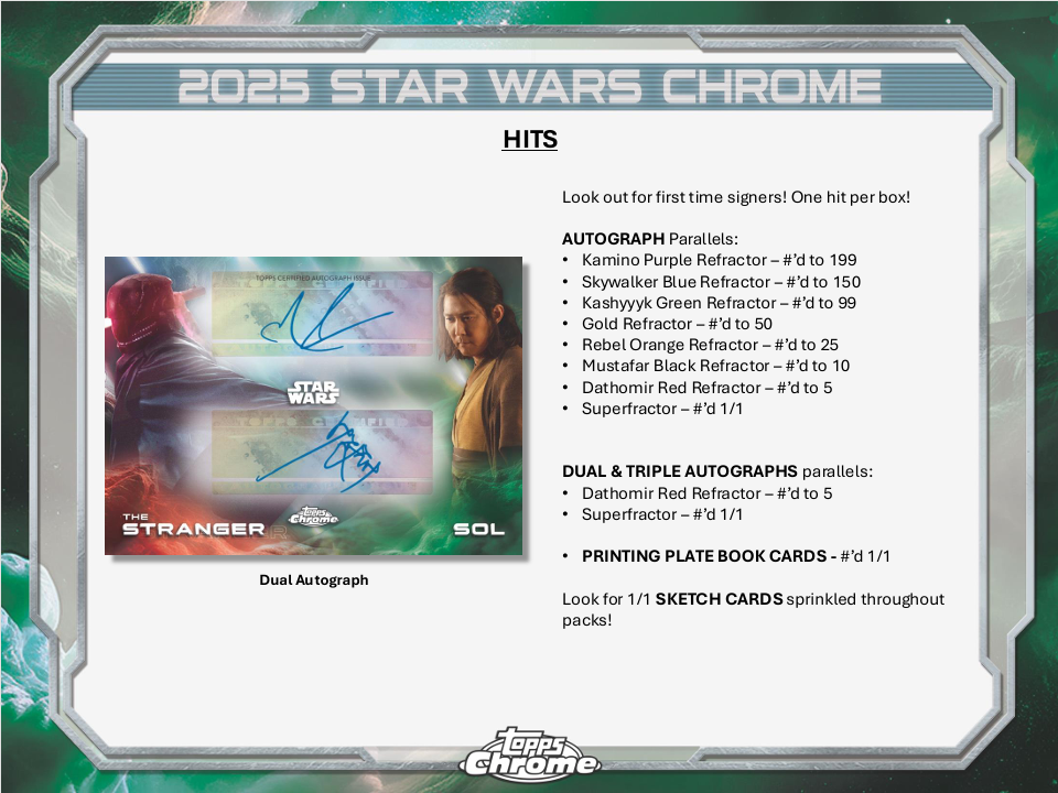 2025 Topps Chrome Star Wars Hobby Box