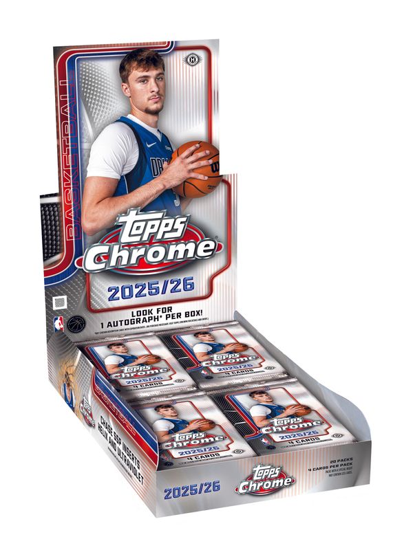 2025-26 Topps Chrome Basketball Hobby Box (Presell)