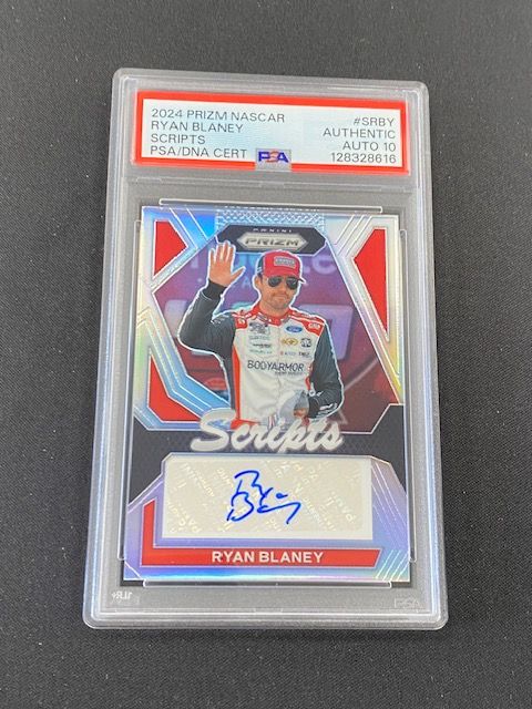 2024 Prizm Nascar SRBY Ryan Blaney Scripts PSA/DNA Auto 10 2024 Prizm Nascar SRBY Ryan Blaney Scripts PSA/DNA Auto 10