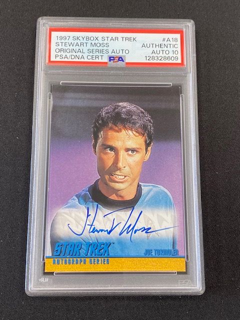 1997 Skybox Star Trek Stewart Moss Original Series On Card PSA/DNA Auto 10