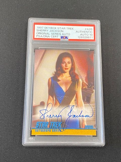 1997 Skybox Star Trek Sherry Jackson Original Series On Card PSA/DNA Auto 10