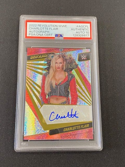 2022 Revolution WWE AGCFL Charlotte Flair PSA/DNA Auto 10
