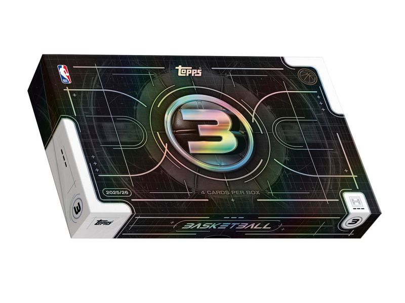 2025-26 Topps Three Basketball Hobby 4-Box Case