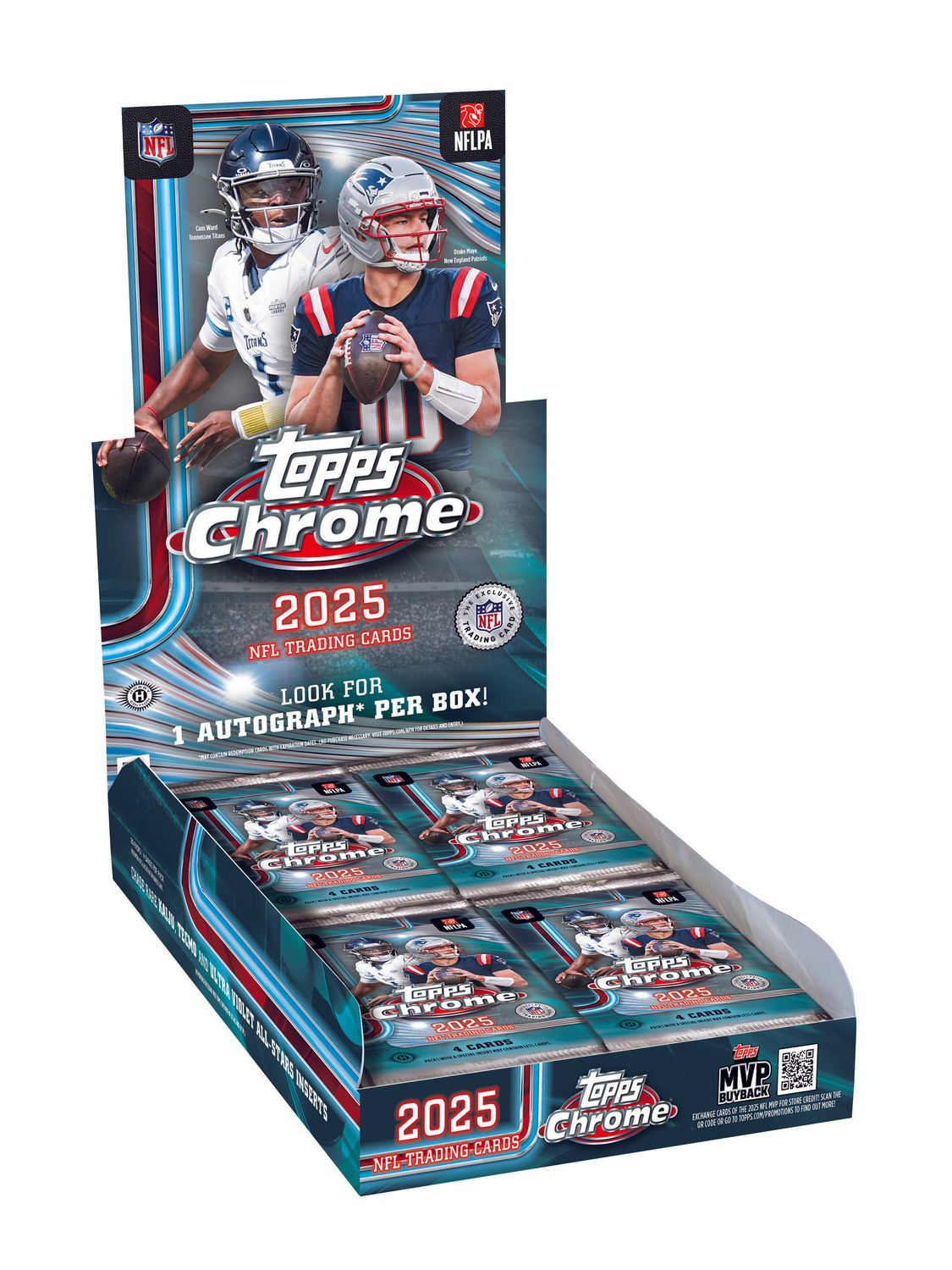 2025 Topps Chrome Football Hobby 12-Box Case