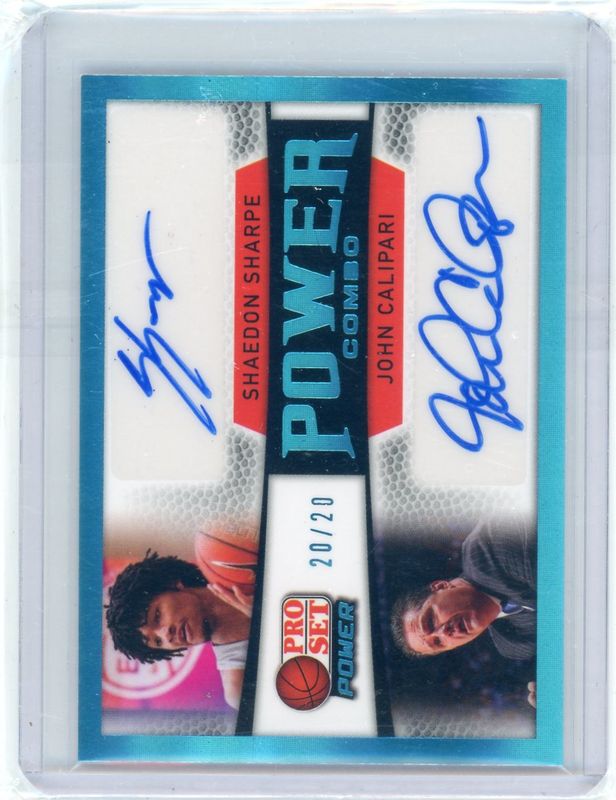2023 Pro Set Power Combos DJ Wagner John Calipari Dual Auto 20/20 Kentucky