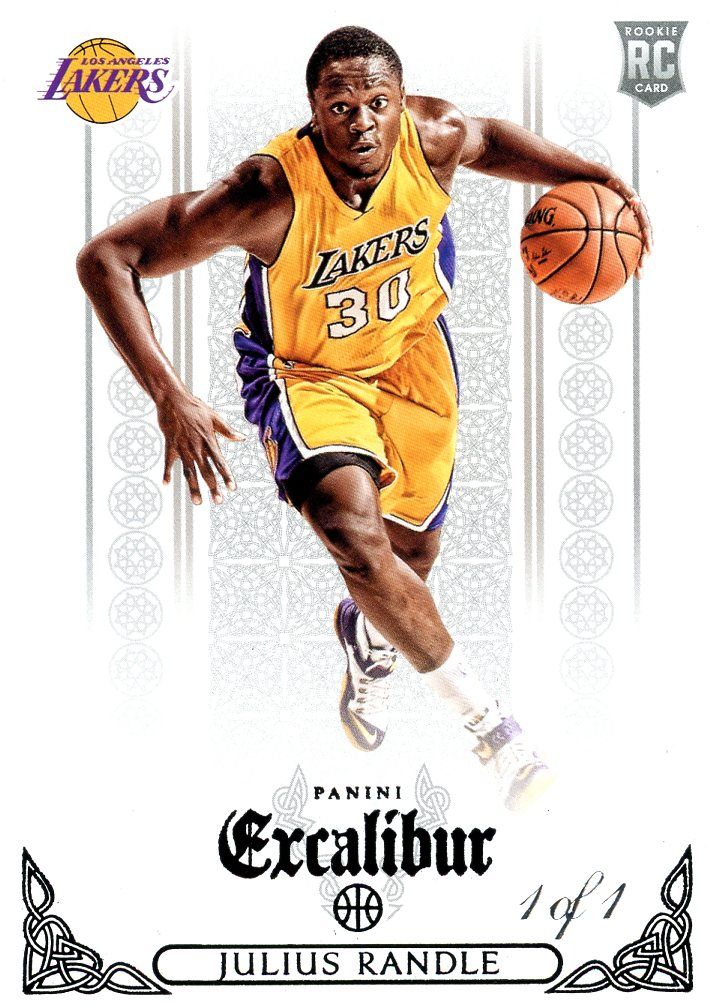 2014-15 Panini Excalibur Julius Randle Rookie RC #189 Los Angeles Lakers 1/1 2014-15 Panini Excalibur Julius Randle Rookie RC #189 Los Angeles Lakers 1/1