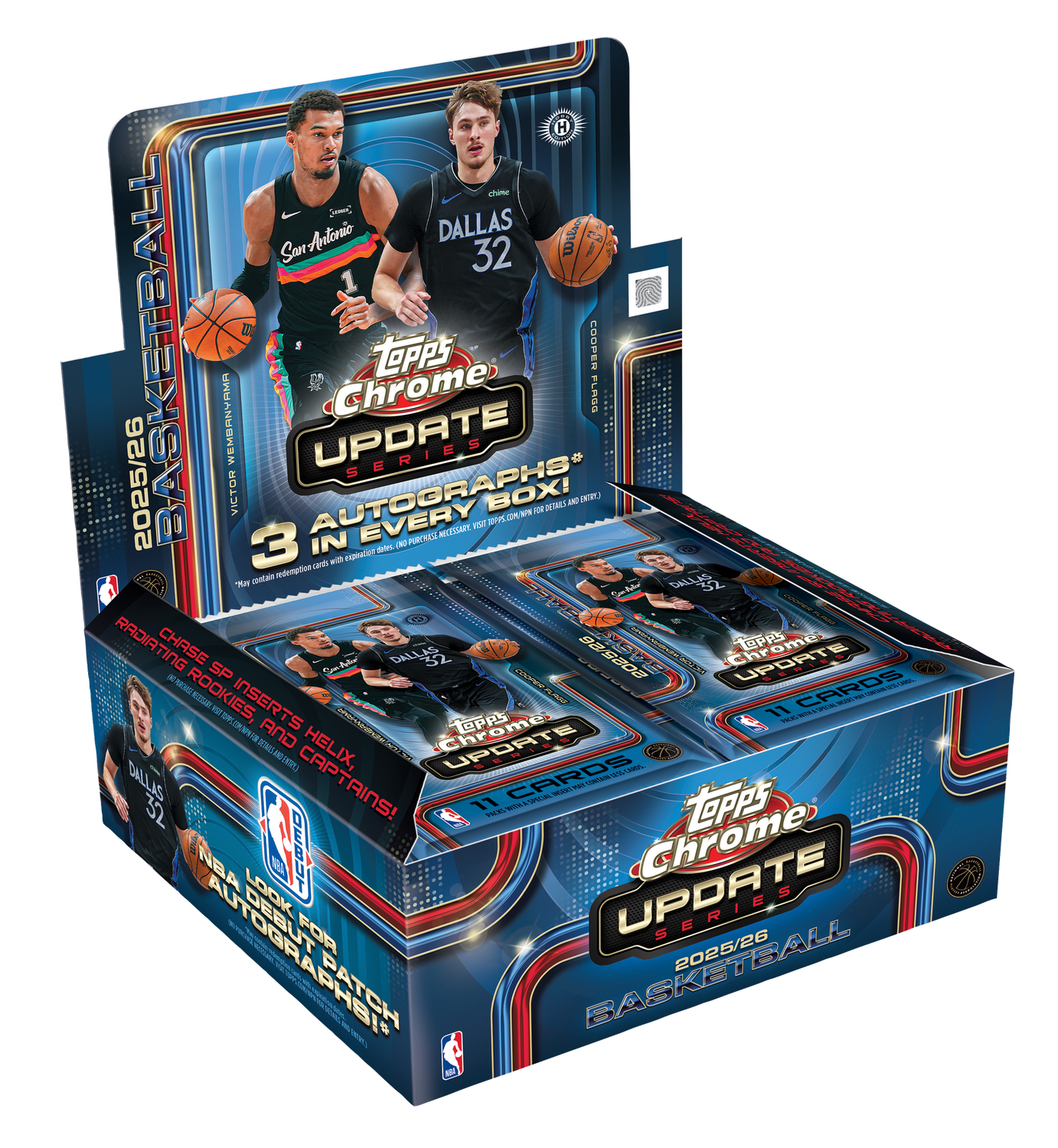 2025-26 Topps Chrome Update Series Basketball Hobby Jumbo Box 2025-26 Topps Chrome Update Series Basketball Hobby Jumbo Box "Presale"