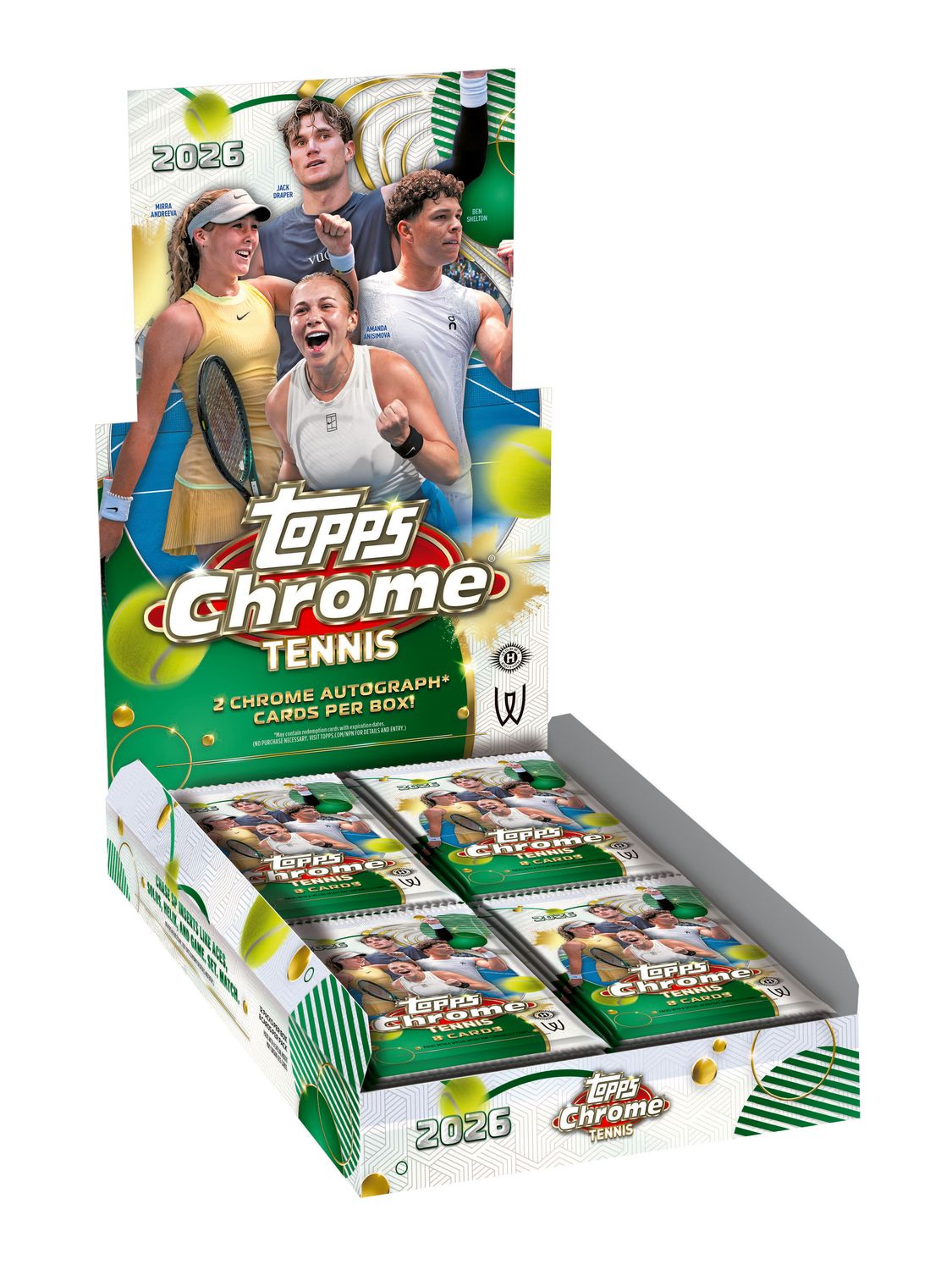 2026 Topps Chrome Tennis Hobby Box 