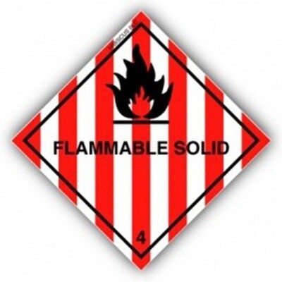 Class 4.1 - Flammable solids, self-reactive substances and solid desensitized explosives labels