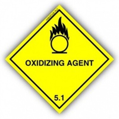 Class 5.1 - Oxidizing substances placards