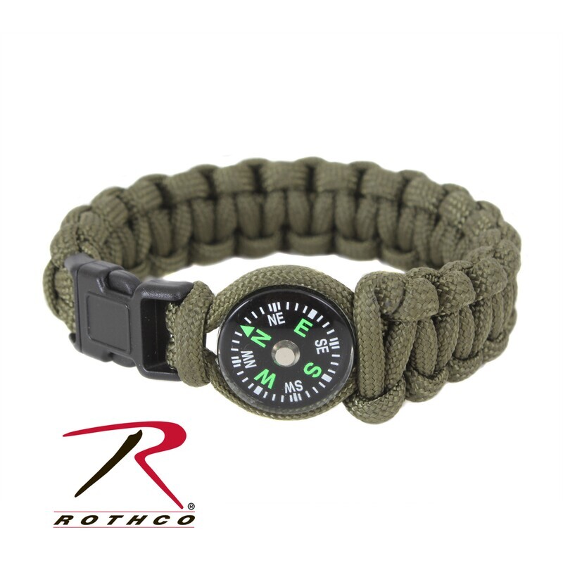 BRACELET EN PARACORDE AVEC BOUSSOLE