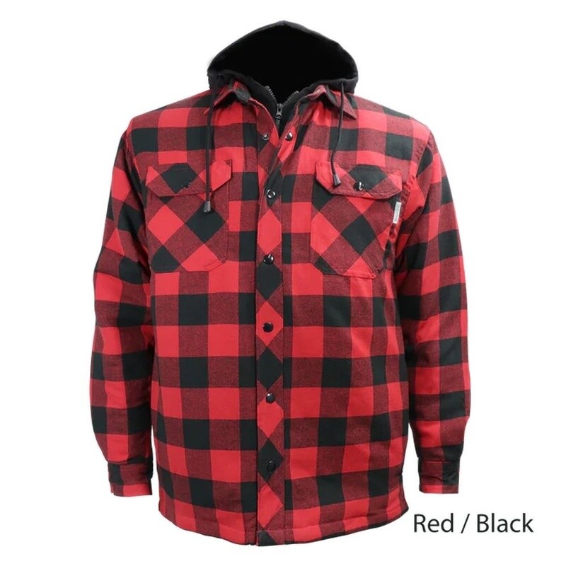 CHEMISE DE FLANELLE DOUBLÉE AVEC CAPUCHON 626DCF