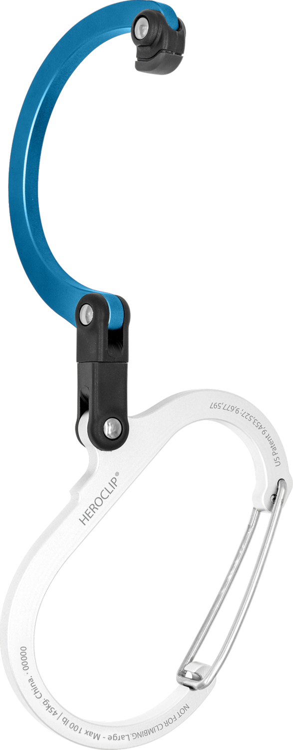 MOUSQUETON HEROCLIP PIVOTANT 360 DÉGRÉS LARGE