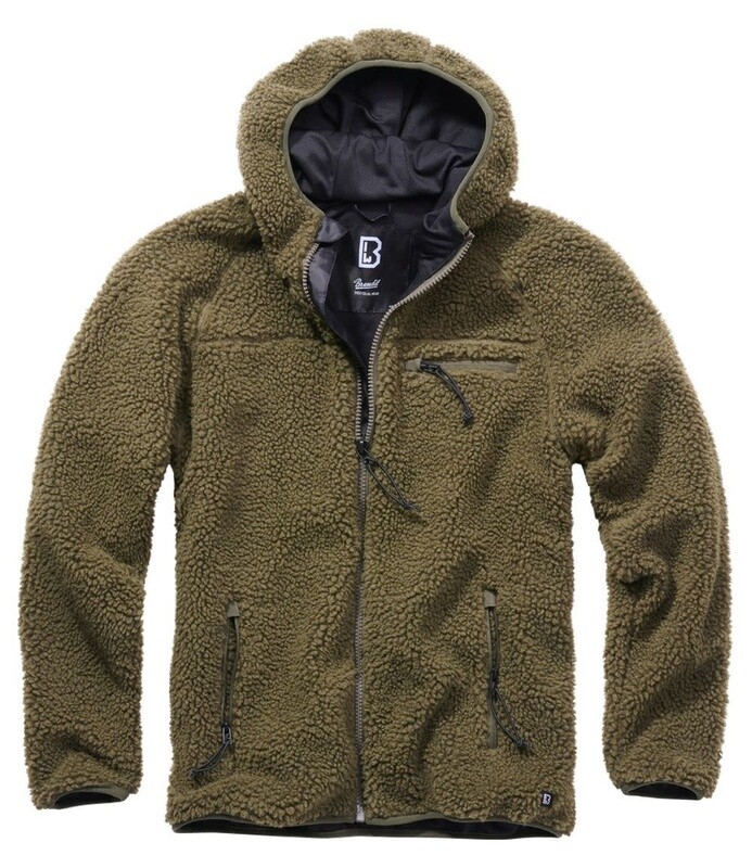 VESTE EN POLAR À CAPUCHON DE TYPE TEDDY BRANDIT