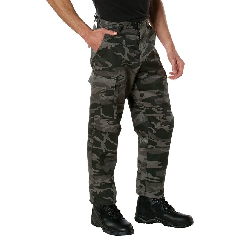 PANTALONS DE COMBAT BDU CAMO NOIR ROTHCO