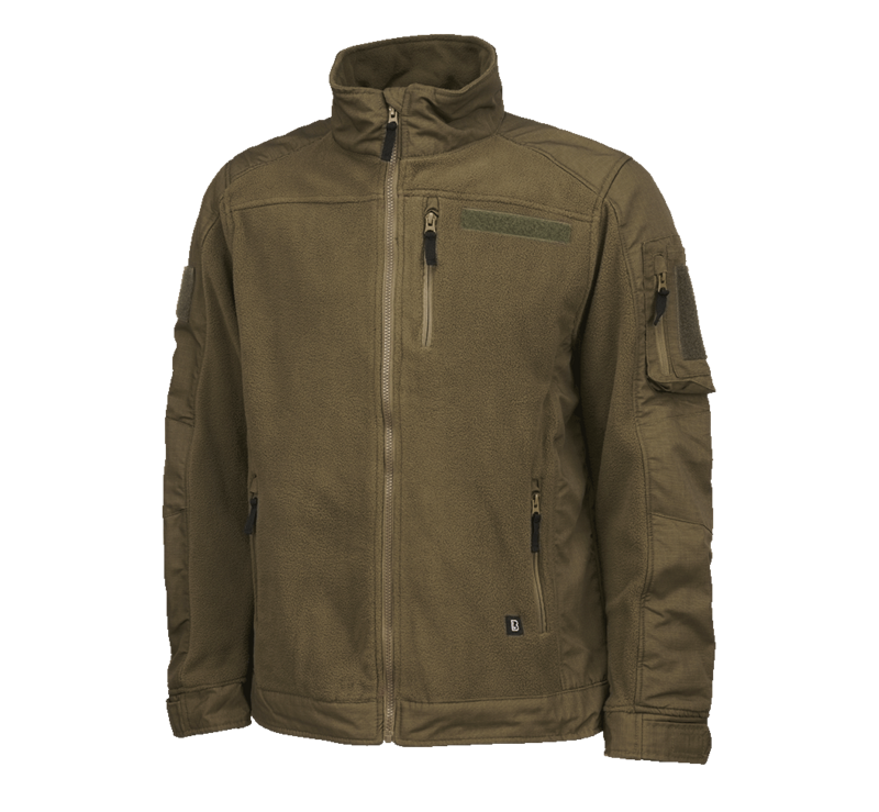 VESTE EN POLAR ET TISSU RIPSTOP BRANDIT