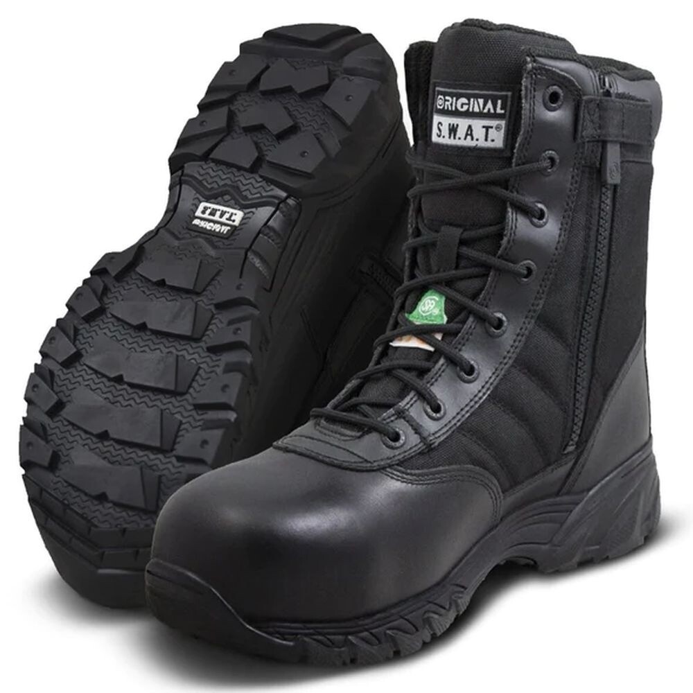 BOTTES DE SÉCURITÉ ORIGINAL SWAT CSA CLASSIC 9” AVEC FERMETURE ÉCLAIR NOIR