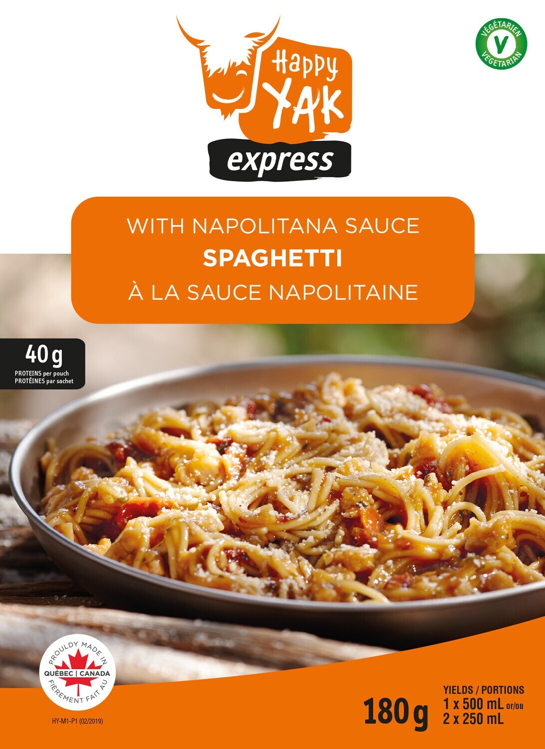SPAGHETTI À LA SAUCE NAPOLITAINE HAPPY YAK