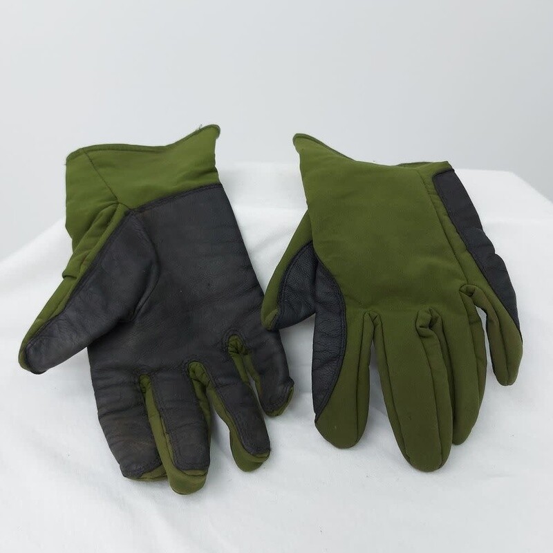 GANTS VERTS PAUME EN CUIR