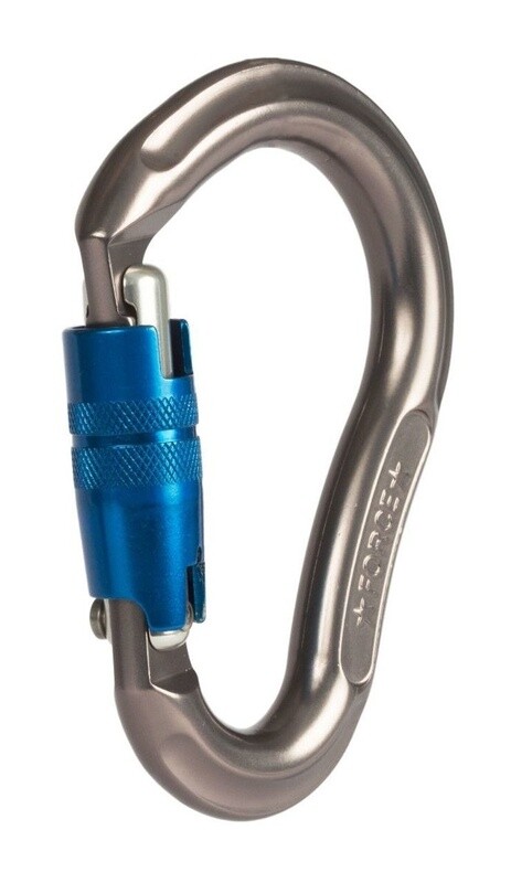 MOUSQUETON JAKE À VEROUILLAGE TWIST GRIS ET BLEU - SMC