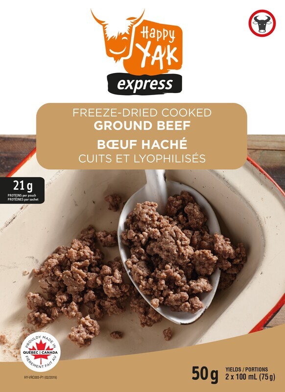 BOEUF HACHÉ CUIT ET LYOPHILISÉ (50GR) HAPPY YAK