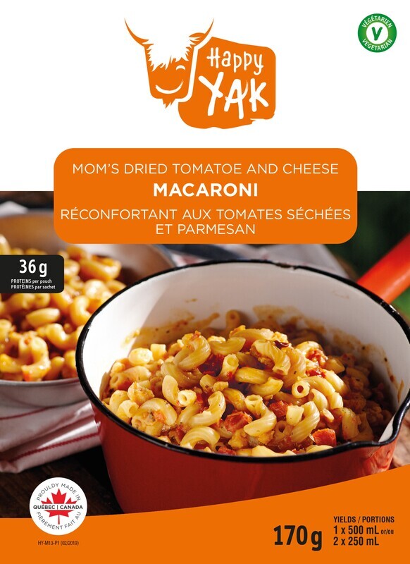 MACARONI RECONFORTANT AUX TOMATES SÉCHÉES ET PARMESAN HAPPY YAK