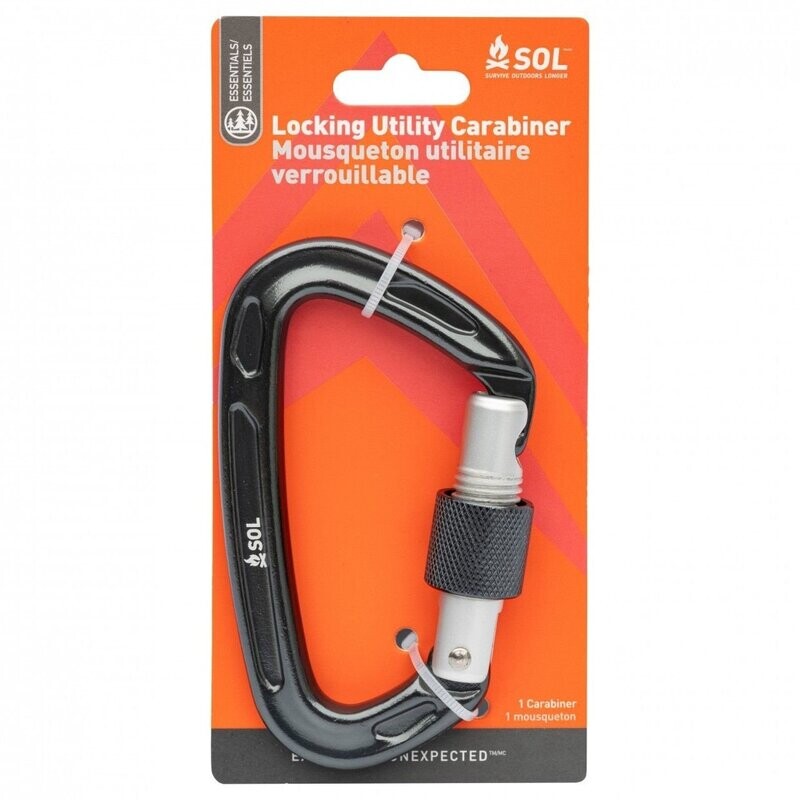 MOUSQUETON UTILITAIRE VERROUILLABLE - SURVIVE OUTDOORS LONGER