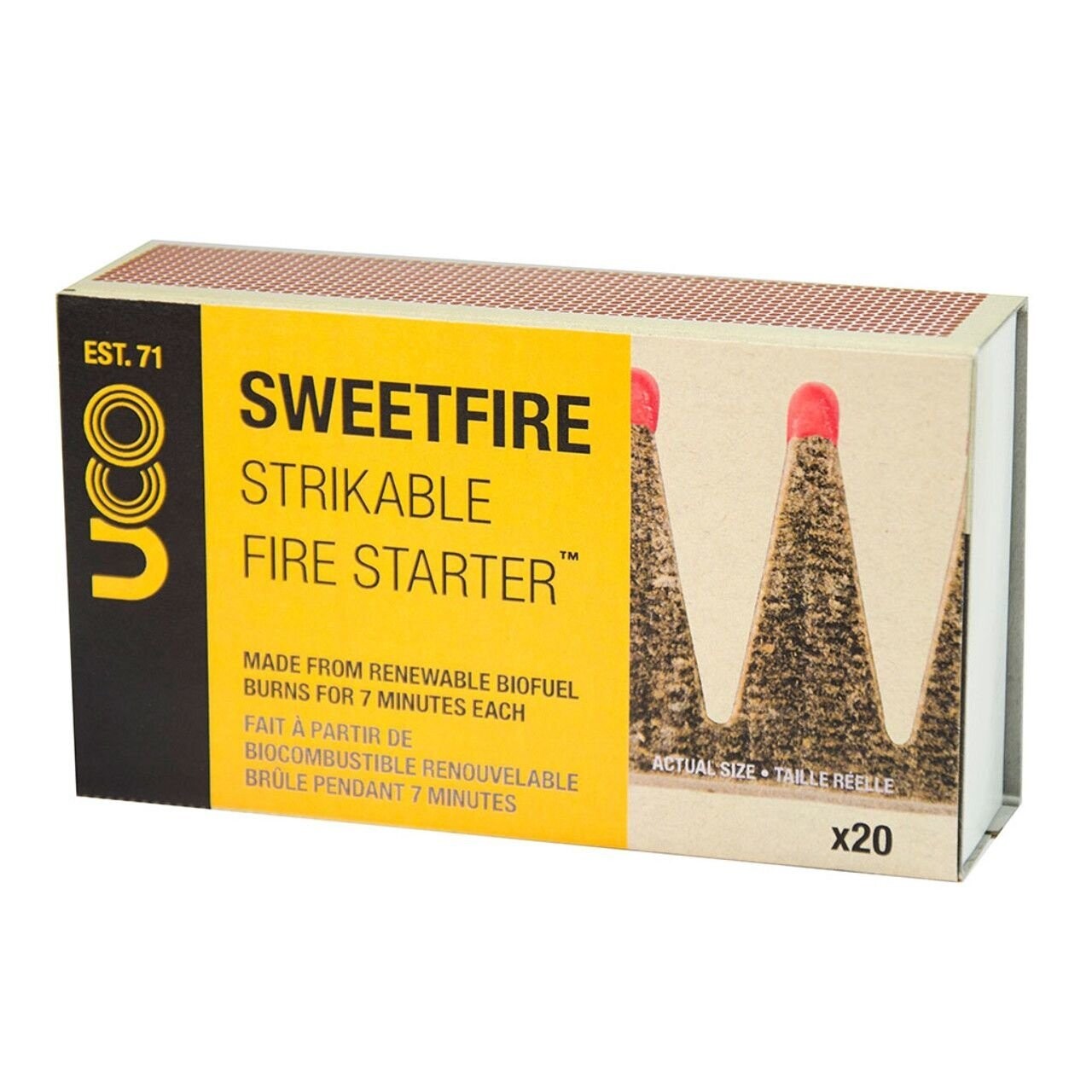 20 ALLUMES-FEU PAR FRICTION SWEETFIRE DE UCO